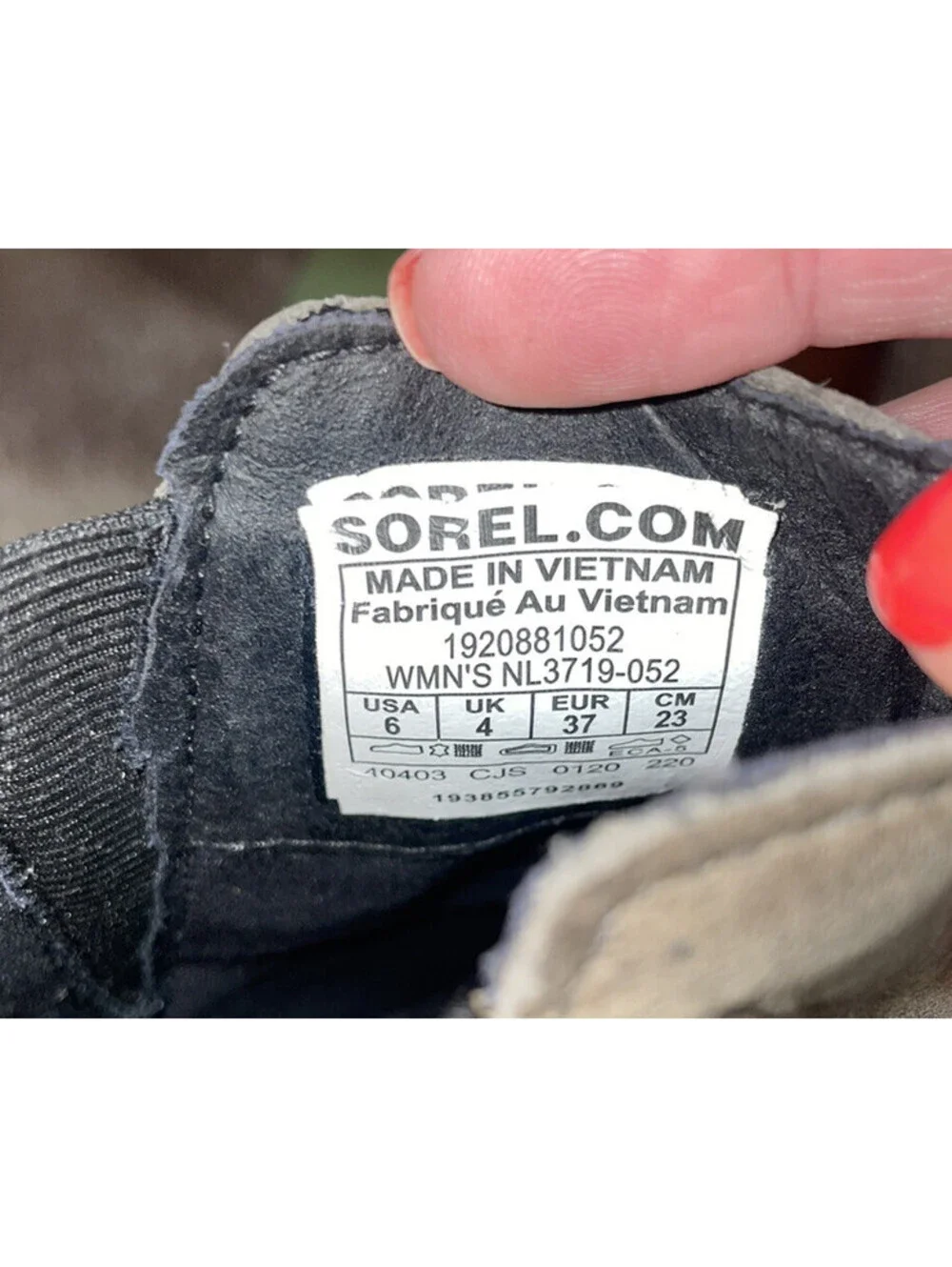 Sorel Emelie Chelsea Boot Quarry/Black Size 6